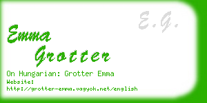 emma grotter business card